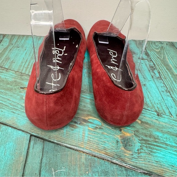 Kate & Mel Burgundy Red Leather Suede Slip On Flat Loafers Size 39 - Picture 10 of 11